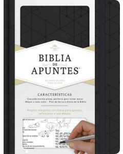 Biblia RVR60 Apuntes Edicion Ilustrada Imitacion Piel Negro