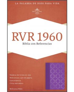 Biblia RVR60 Referencias Imitacion Piel Violeta Plateado