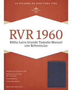 Biblia RVR60 Letra Grande Tamaño Manual Referencias Imitacion Piel Azul Zafiro