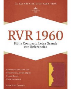 Biblia RVR60 Compacta Letra Grande Referencias Ambar Rojo Ladrillo