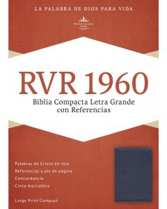 Biblia RVR60 Compacta Letra Grande Referencias Imitacion Piel Azul Zafiro