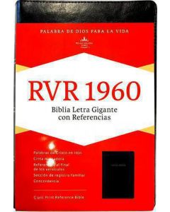 Biblia Rvr60 Letra Grande Imitacion Indice Cierre Negro