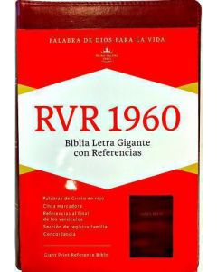Biblia Rvr60 Letra Grande Imitacion Indice Cierre Chocolate
