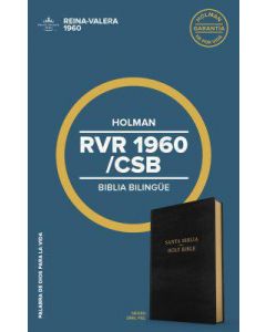 Biblia RVR60 CSB Bilingue Imitacion Piel Negro