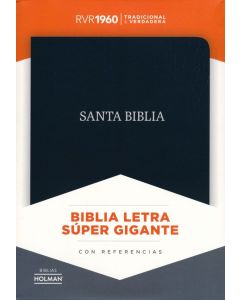 Biblia Letra Super Gigante RVR 1960, Piel Fabricada Color Negra