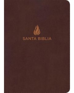 Biblia RVR1960 Biblia Letra Súper Gigante Marrón, Piel Fabricada con Indice