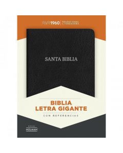 RVR 1960 Biblia Letra Gigante Negro, Piel Fabricada Con Índice