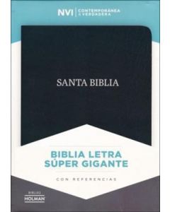 Biblia NVI Letra Super Gigante, Piel Fabricada Color Negro