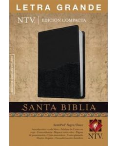 Biblia NTV Edicion Compacta Letra Grande Imitacion Piel Negro Onice