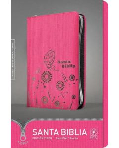 Biblia NTV Edicion Ziper Compacta Imitacion Piel Rosita Flores Mariposas