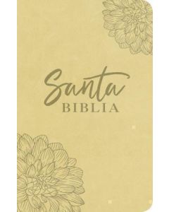 Biblia Nueva Traduccion Viviente (NTV) Edición ágape, Sentipiel Color Beige Diseño Flor