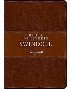 Biblia de estudio Swindoll NTV, Sentipiel color cafe, canto dorado