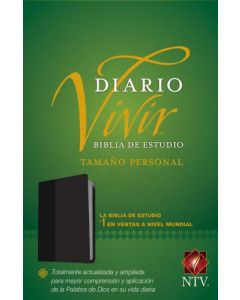 Biblia de Estudio Diario Vivir Version NTV Tamaño Personal Color Negro Sentipiel