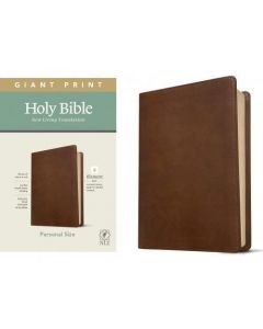 Biblia en ingles NLT Tamaño Manual, Letra Grande, Sentipiel Color Cafe, Filament Edition