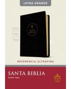 Biblia RVR60, Tamaño Grande Ultrafina, Sentipiel Color Negro, Letra Grande Con Indice
