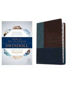 Biblia de Estudio Swindoll NTV, Imitacion Piel, Diseño Tres Tonos con Indice