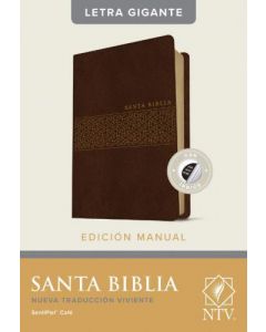 Biblia NTV, Tamaño manual, letra grande, Imitacion piel Color Cafe con Indice