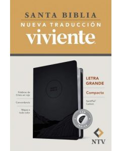 Biblia NTV Tamaño Compacta, Letra Grande, Color Negro con Indice