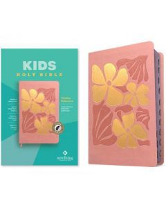 Biblia NLT (ingles) Imitacion Piel Tamaño Manual Con Indice, Diseño Rosa Flores
