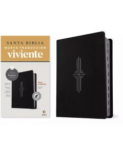 Biblia NTV Imitacion Piel Tamaño Manual UltraFina, Con Indice, Color Negro