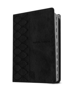 Biblia NTV, Tamaño Manual, Imitacion Piel, Color Negro Con Indice, Habilitada Para Aplicacion Filament