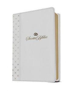 Biblia NTV, Tamaño Manual, Imitacion Piel, Color Blanco Habilitada Para Aplicacion Filament