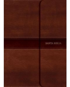 Biblia RVR60 Referencia Compacta Letra Grande Simil Piel Con Broche de Iman Indice Marrón