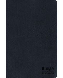 Biblia del Pescador Azul Oscuro Letra Grande Simil Piel