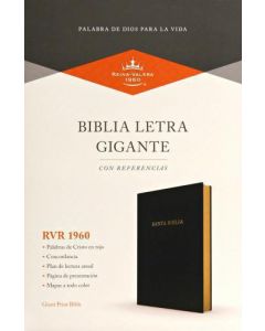 Biblia RVR60 Letra Grande Referencias Imitacion Piel Color Negro