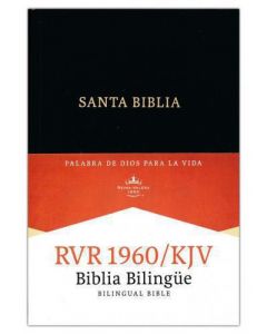 Biblia RVR60 KJV Bilingue Tapa Dura Negro Tamaño Grande