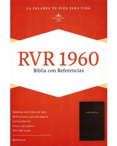Biblia RVR60 Referencias Piel Especial Negro Tamaño Grande Indice