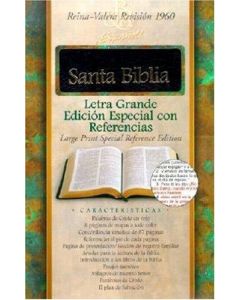 Biblia RVR60 Letra Grande Edicion Especial Referencias Imitacion Negro Indice