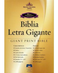 Biblia RVR60 Letra Grande Piel Especial Negro Tamaño Manual Indice