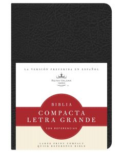 Biblia RVR60 Compacta Letra Grande Imitacion Piel Negro Tamaño Compacta