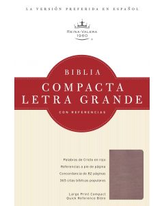 Biblia RVR60 Compacta Letra Grande Referencias Imitacion Piel Rosa