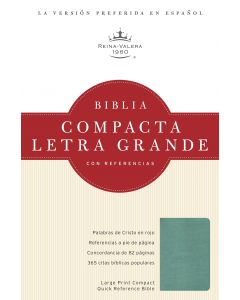 Biblia RVR60 Compacta Letra Grande Imitacion Piel Turquesa