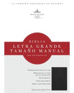 Biblia RVR60 Letra Grande Tamaño Manual Referencias Piel Especial Negro Indice