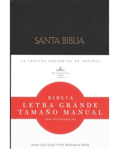 Biblia RVR60 Letra Grande Tamaño Manual Referencias Tapa Dura Negro Indice