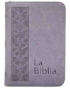 Biblia TLA (Traduccion Lenguaje Actual) Tamaño Compacta, Imitacion Piel, Color Lila, Cierre, Canto Plata