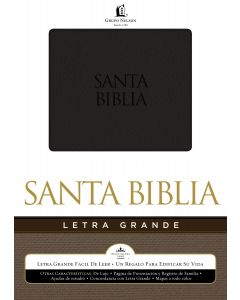 Biblia RVR60 Letra Grande Piel Italiana Negro Tamaño Grande