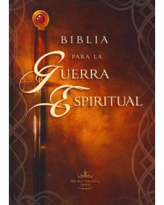 Biblia RVR60 Guerra Espiritual Tapa Dura Cafe Tamaño Grande