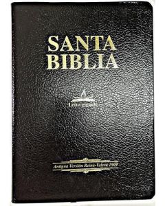 Biblia RVR1909 con Concordancia en Letra Gigante Color Negro con Indice en Imitacion Piel