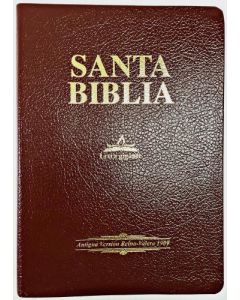 Biblia RVR1909 con Concordancia en Letra Gigante Color VIno con Indice en Imitacion Piel