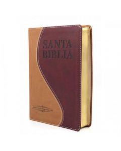 Biblia RV1909 Manual Letra Grande Con Concordancia Imitacion Piel, Duo Marron, Canto Dorado