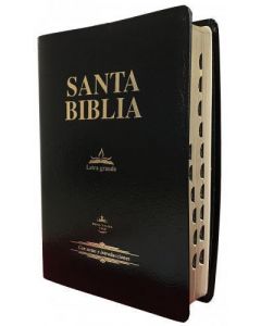 Biblia RVR1960 Gigante Concordancia Piel Fabricada Color Negro con Indice