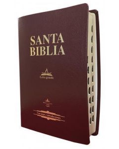 Biblia RVR1960 Gigante Concordancia Piel Fabricada Color Vino con Indice