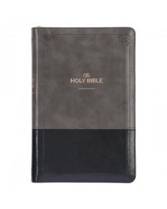 Biblia KJV Imitacion Piel, Tamaño Manual, Color Negro Con Cierre e Indice