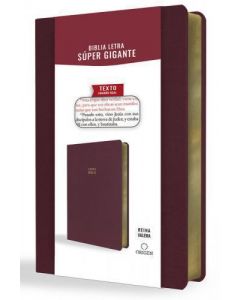 Biblia RVR1909, Supergigante, Imitacion Piel, Color Vino