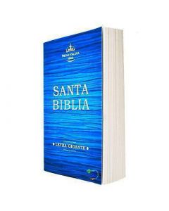 Biblia RVR60 Letra Gigante Tamaño Grande Rustico Azul