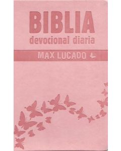Biblia RVR60 Devocional Diaria Imitacion Piel Rosa Max Lucado